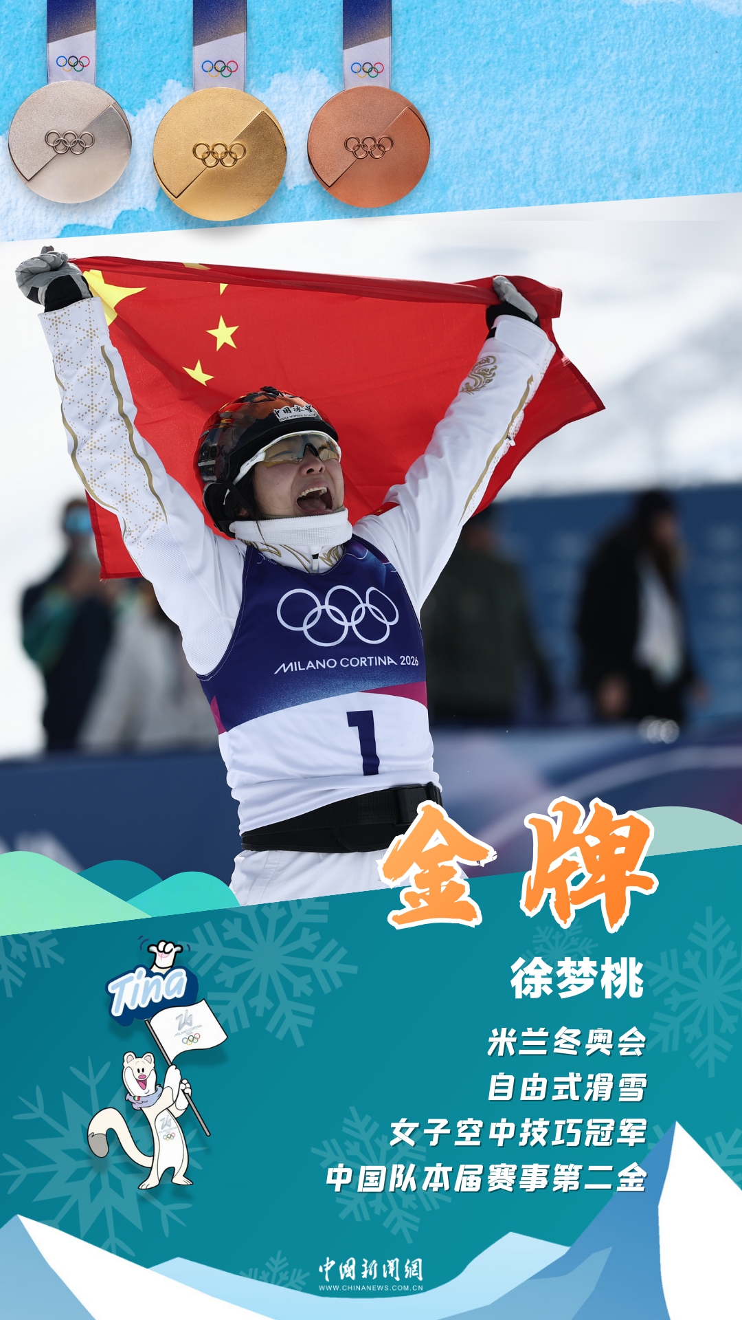 米兰冬奥会再现中国力量：徐梦桃卫冕夺金，中